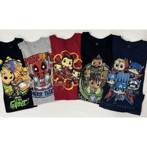 Funko POP! Tee Marvel Bundle Of 5 Tshirts 80th Anniv. Men’s Large
